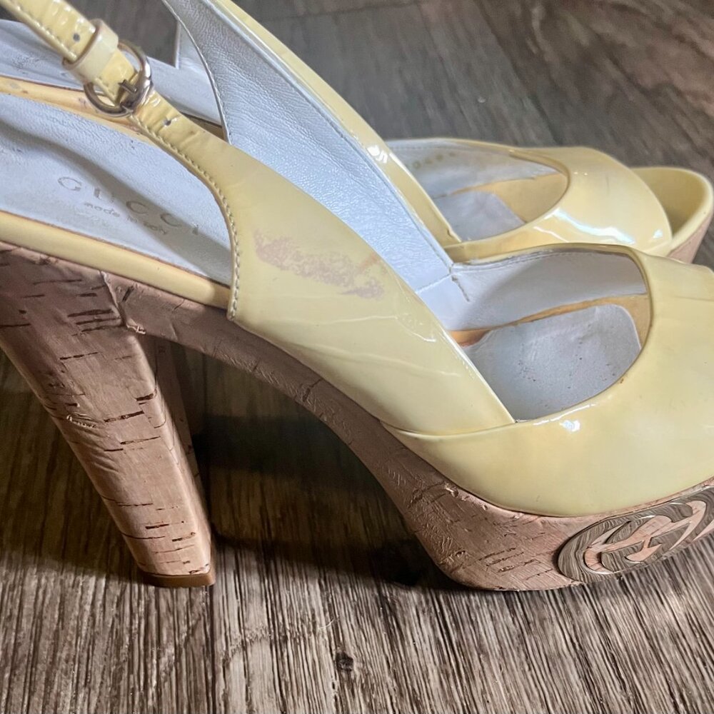 Gucci Patent Leather Platform Sandals - Picture 3 of 5